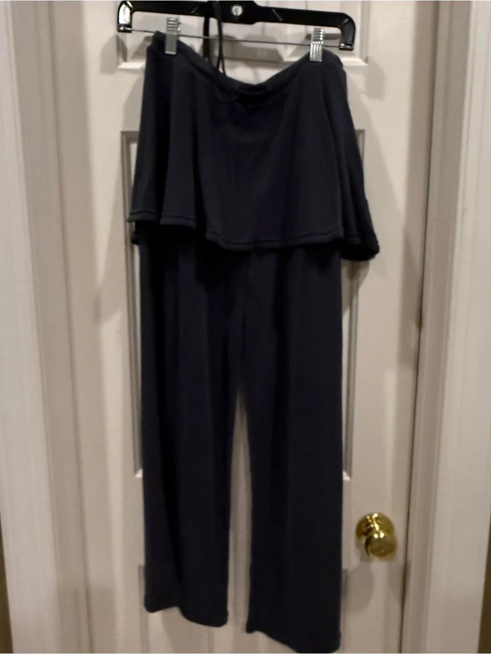 Free People Navy Wide-Leg Skants